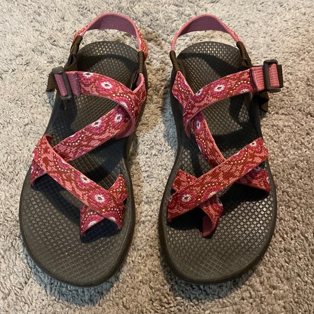 Chaco sandals pink and white